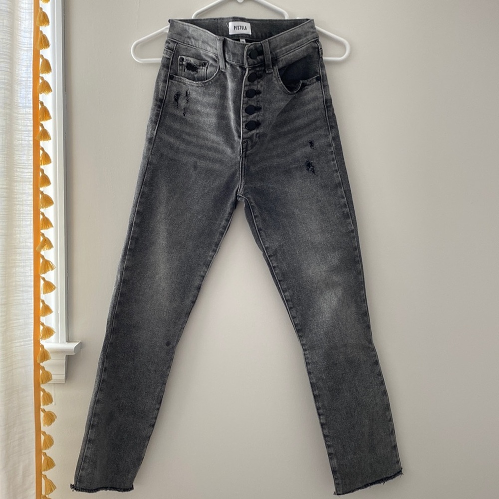 Pistola high waisted grey jeans